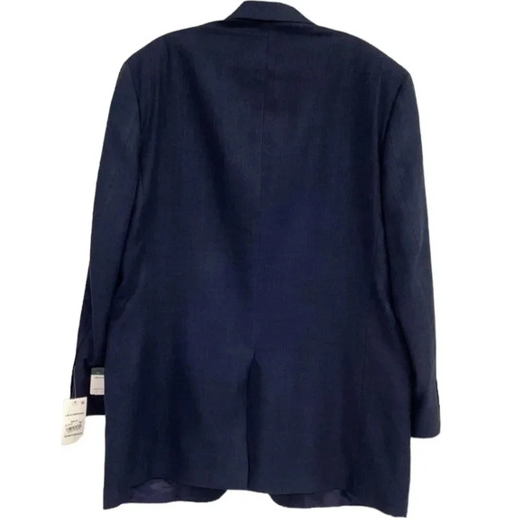 Nwt Lauren‎ Ralph Lauren Mens Blue Classic Two Button Sport Coat Size 46 Long - Picture 3 of 5